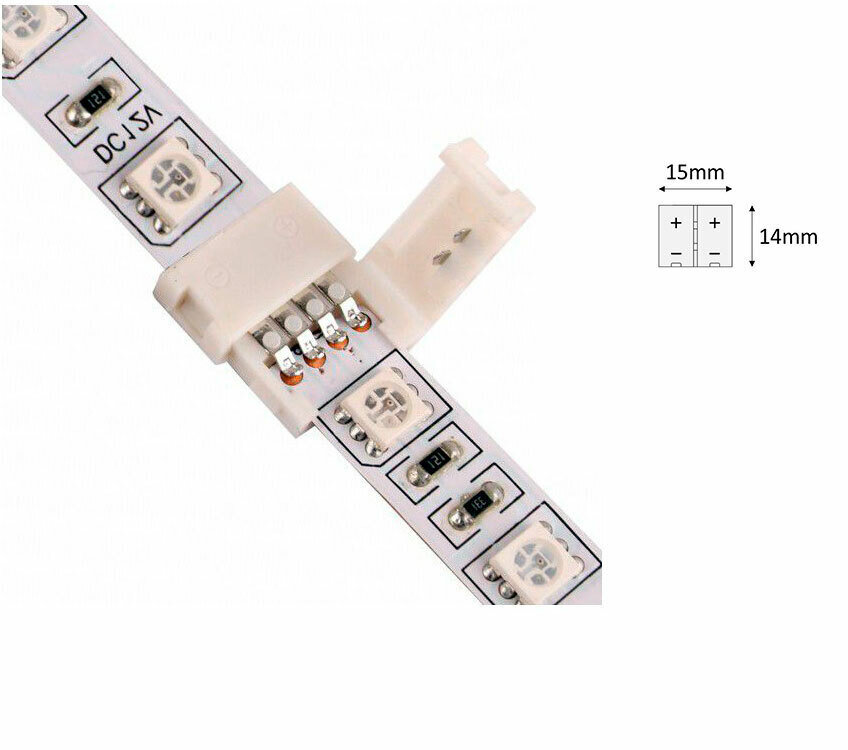 Liitä kaksi 10mm RGB LED-nauhaa yhteen - suora liitin