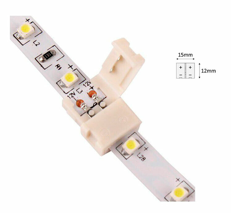 Liitä kaksi 8mm LED-nauhaa yhteen - suora liitin Liitä kaksi 8mm LED-nauhaa yhteen - suora liitin