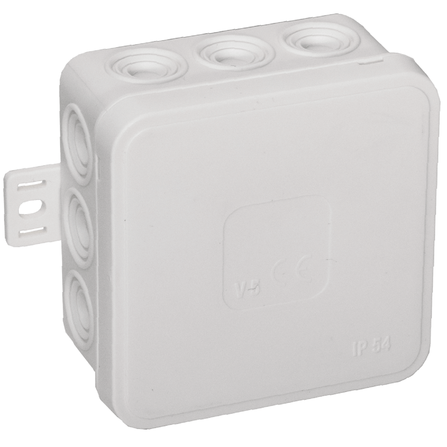 Jakorasia - IP54 - 12 johdolle - 75x75x41mm - Valkoinen