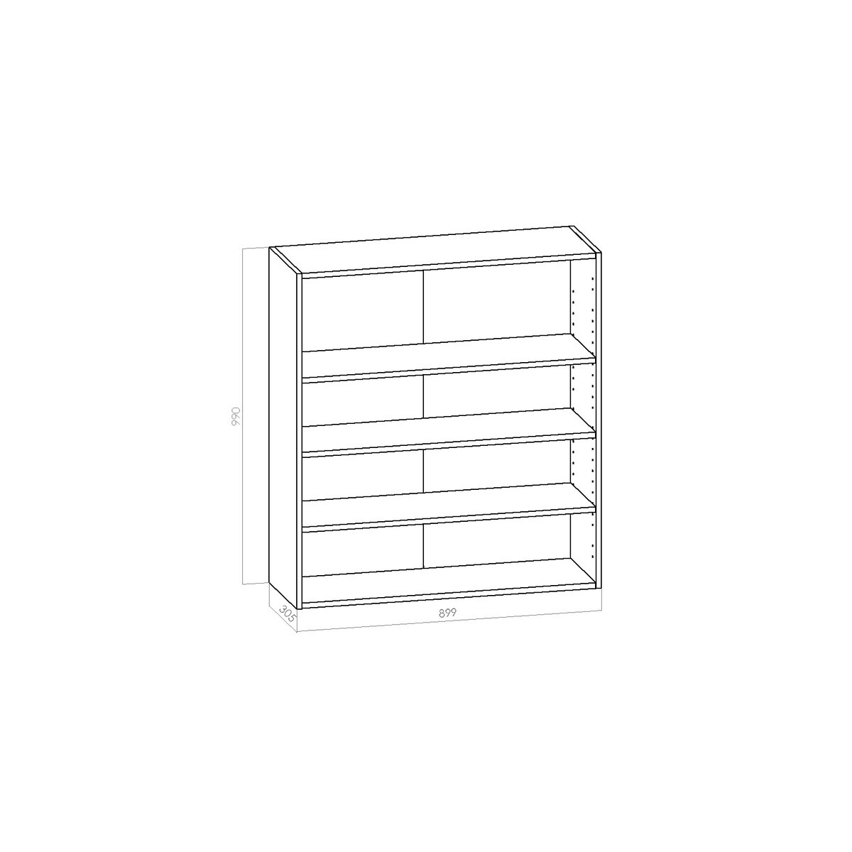 Kalusterunko - Yläkaappi leveys 900mm / K990mm / S305mm