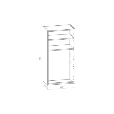 Kuivauskaappi leveys 500mm / K990mm / S305mm - kosteuden kestävä