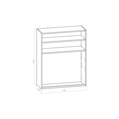 Kuivauskaappi leveys 800mm / K990mm / S305mm - kosteuden kestävä
