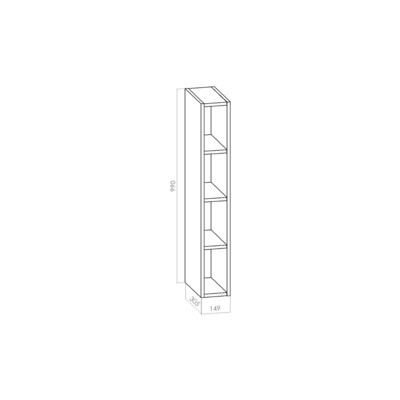 Yläavolokerikko leveys 150mm / K990mm / S305mm Yläavolokerikko leveys 150mm / K990mm / S305mm