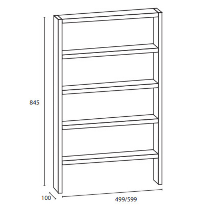 Liesituuletinkaappi / maustekaappi 600mm / K845mm / S100mm - kosteudenkestävä