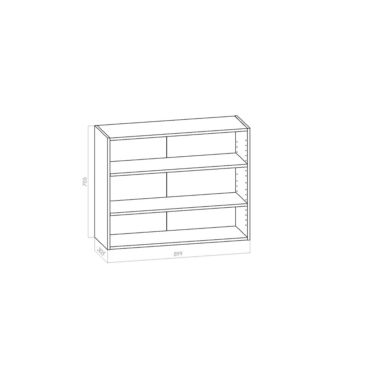 Keittiön yläkaappi  leveys 900mm / K705mm / S305mm