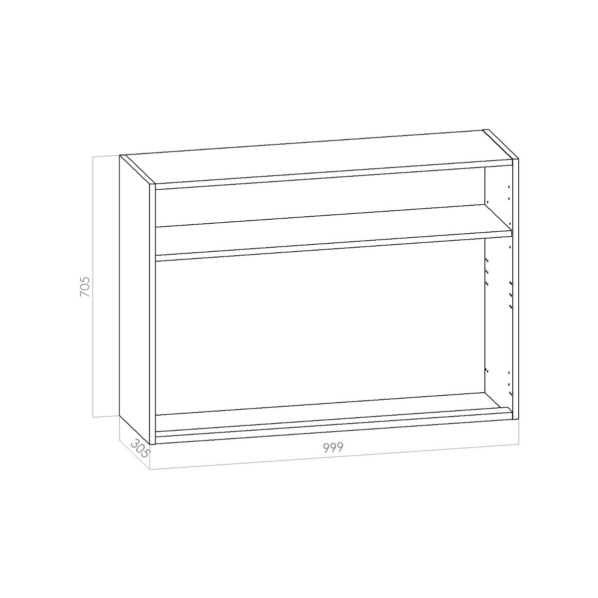 Kuivauskaappi - leveys 1000mm / K705mm / S305mmkosteuden kestävä