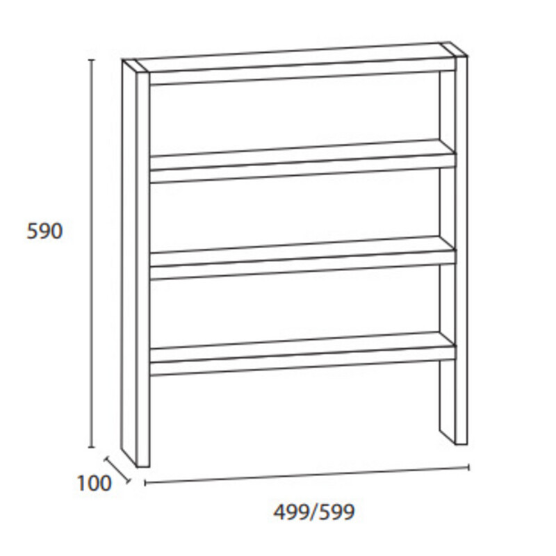 Liesituuletinkaappi / maustekaappi 500mm / K590mm / S100mm - Kosteuden kestävä