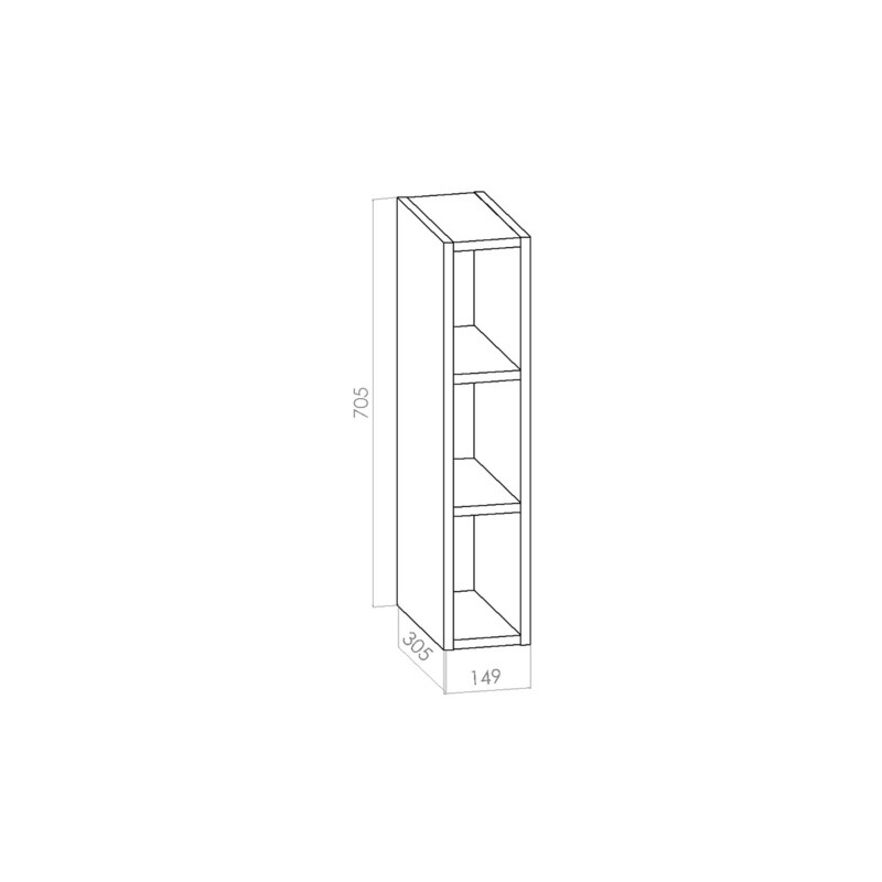 Yläavolokerikko leveys 150mm / K705mm / S305mm