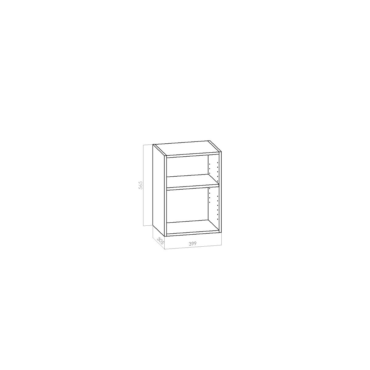 Kalusterunko - Yläkaappi leveys 400mm / K565mm / S305mm