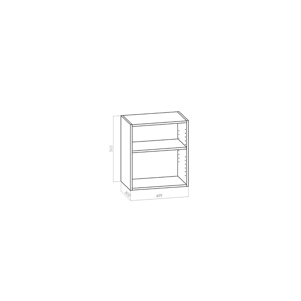 Kalusterunko - Yläkaappi leveys 500mm / K565mm / S305mm
