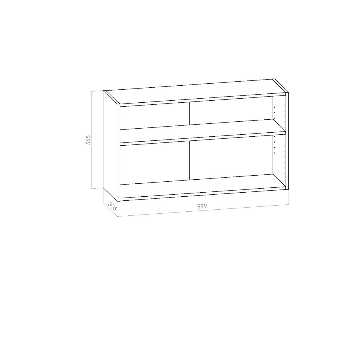 Kalusterunko - Yläkaappi leveys 1000mm / K565mm / S305mm