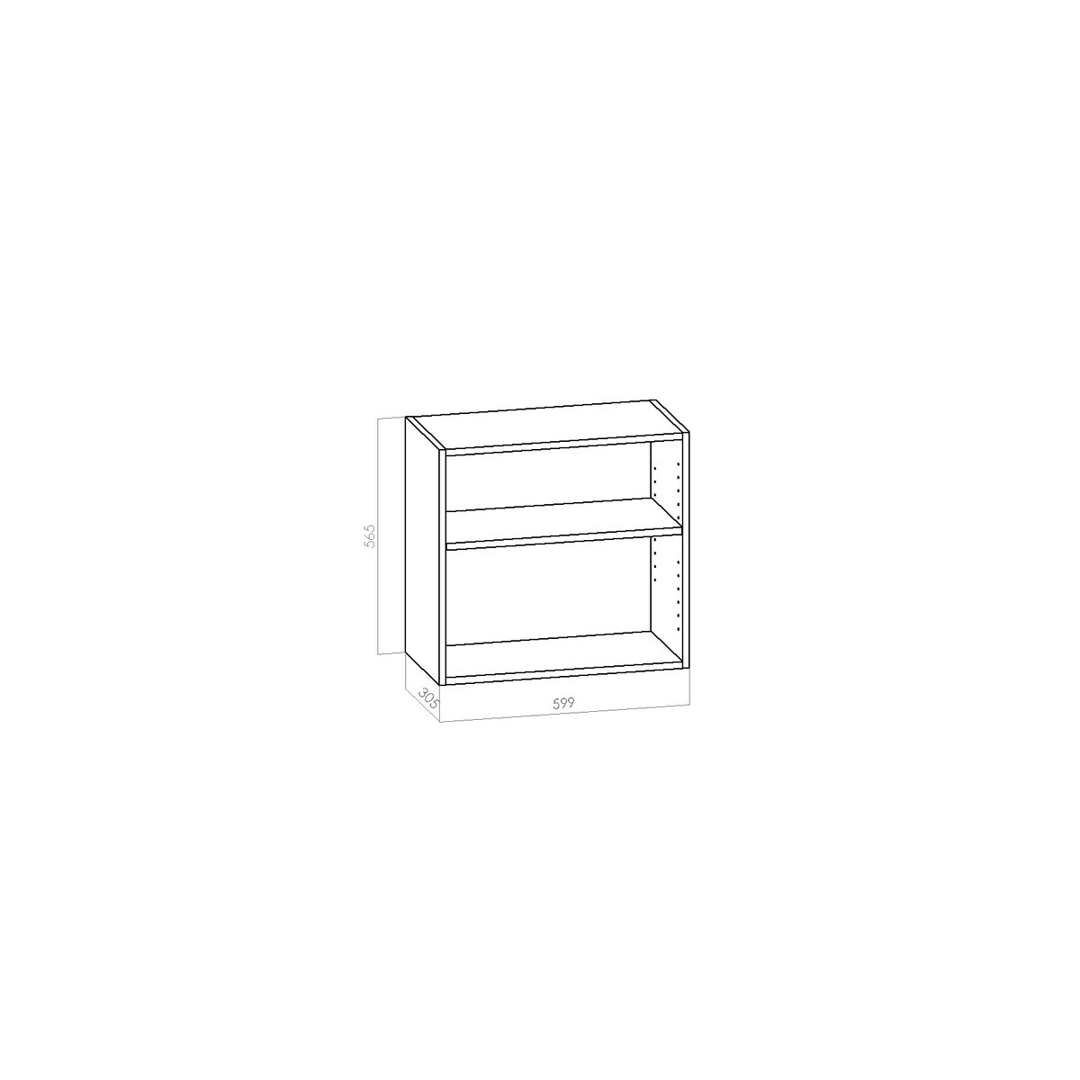 Kalusterunko - Yläkaappi leveys 600mm / K565mm / S305mm