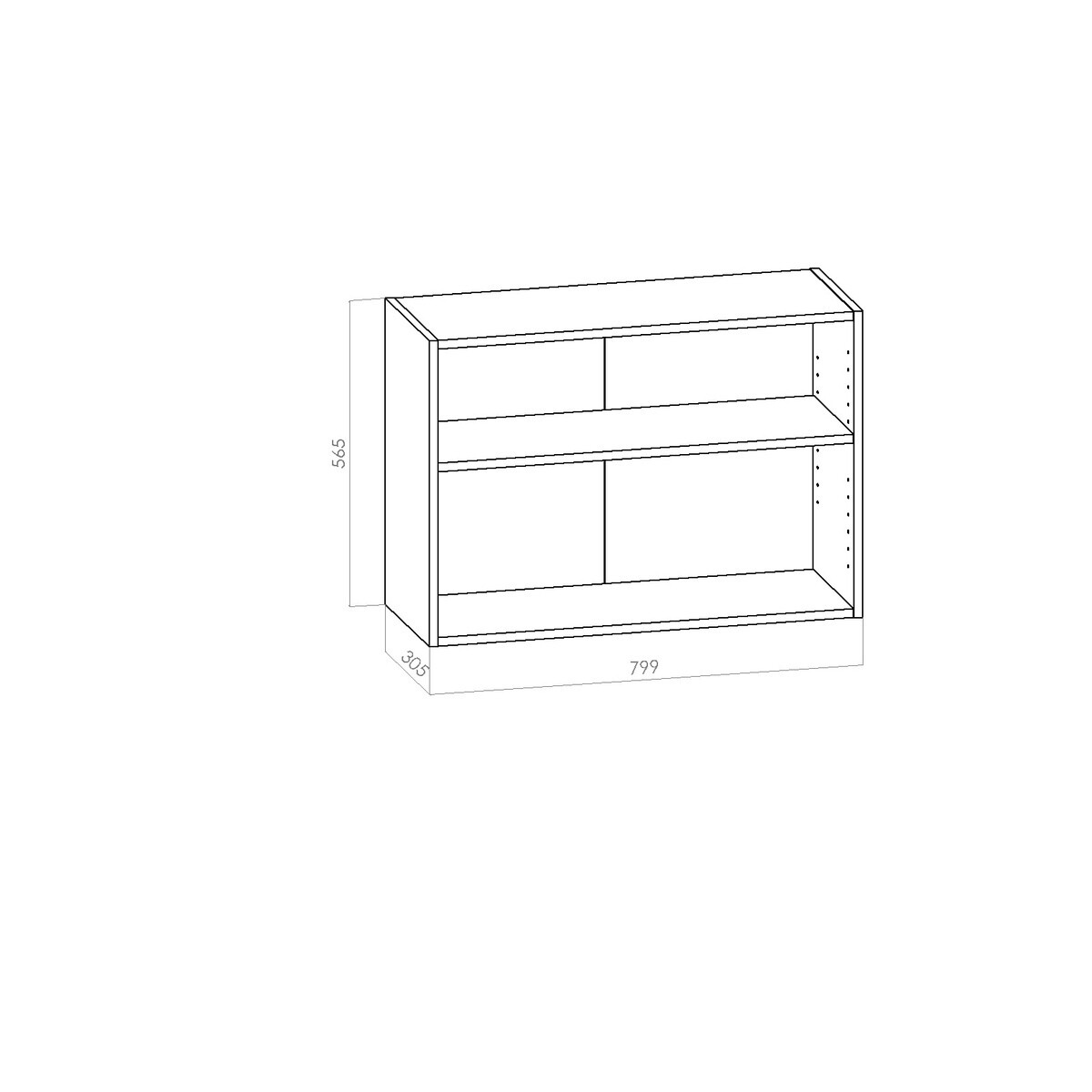 Kalusterunko - Yläkaappi leveys 800mm / K565mm / S305mm