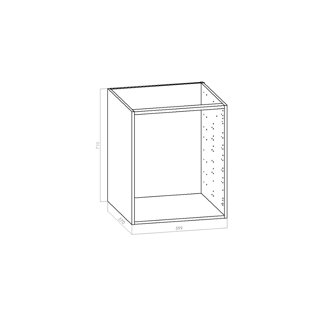 Kalusterunko - Alakaappi - Leveys 600mm (60cm) / K710mm / S570mm
