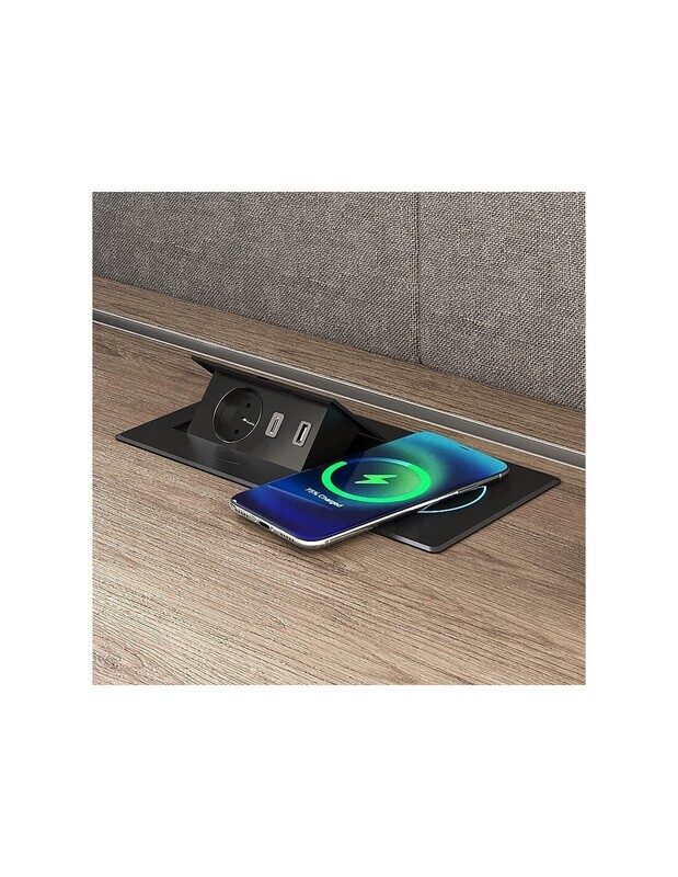 SOLINA ZER - induktiolataus - 2xUSB (A&amp;C) - 1xpistokepaikka
