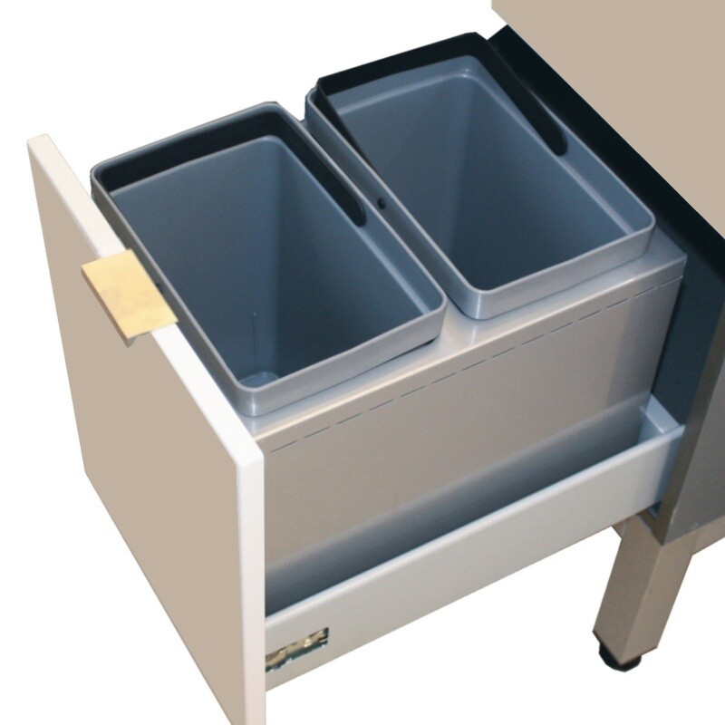 Jätesankosetti - M40 - Antrasiitti - 2x10L - Cube Compact - 318(L)x354(S)x295(K)mm