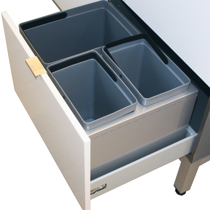 Jätesankosetti - M60 - Antrasiitti -2x10,5L + 1x19L - IMA Cube Compact - 518(L)x354(S)x295(K)mm