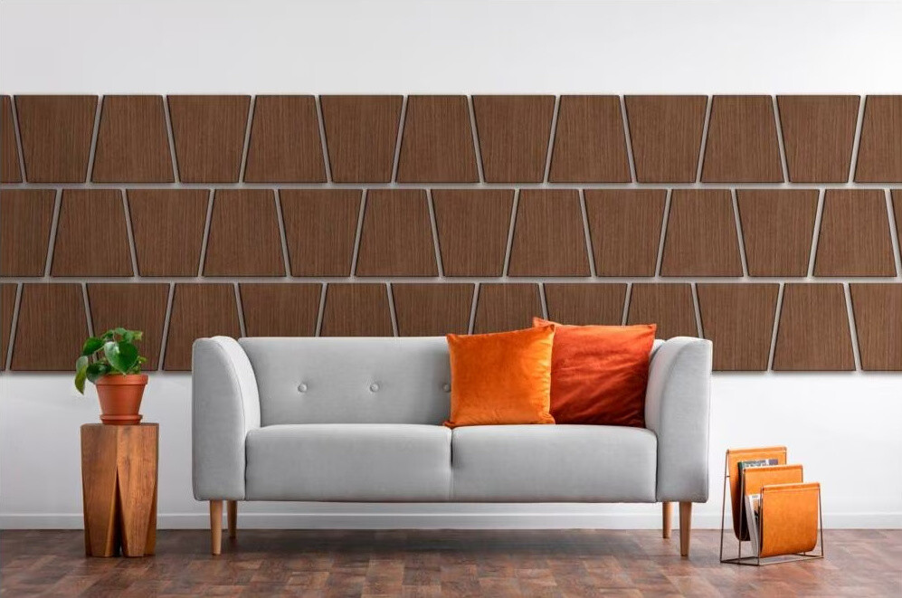 MDF-seinäpaneeli PUOLIKAS HEXAGON - 30x30cm - monta väriä