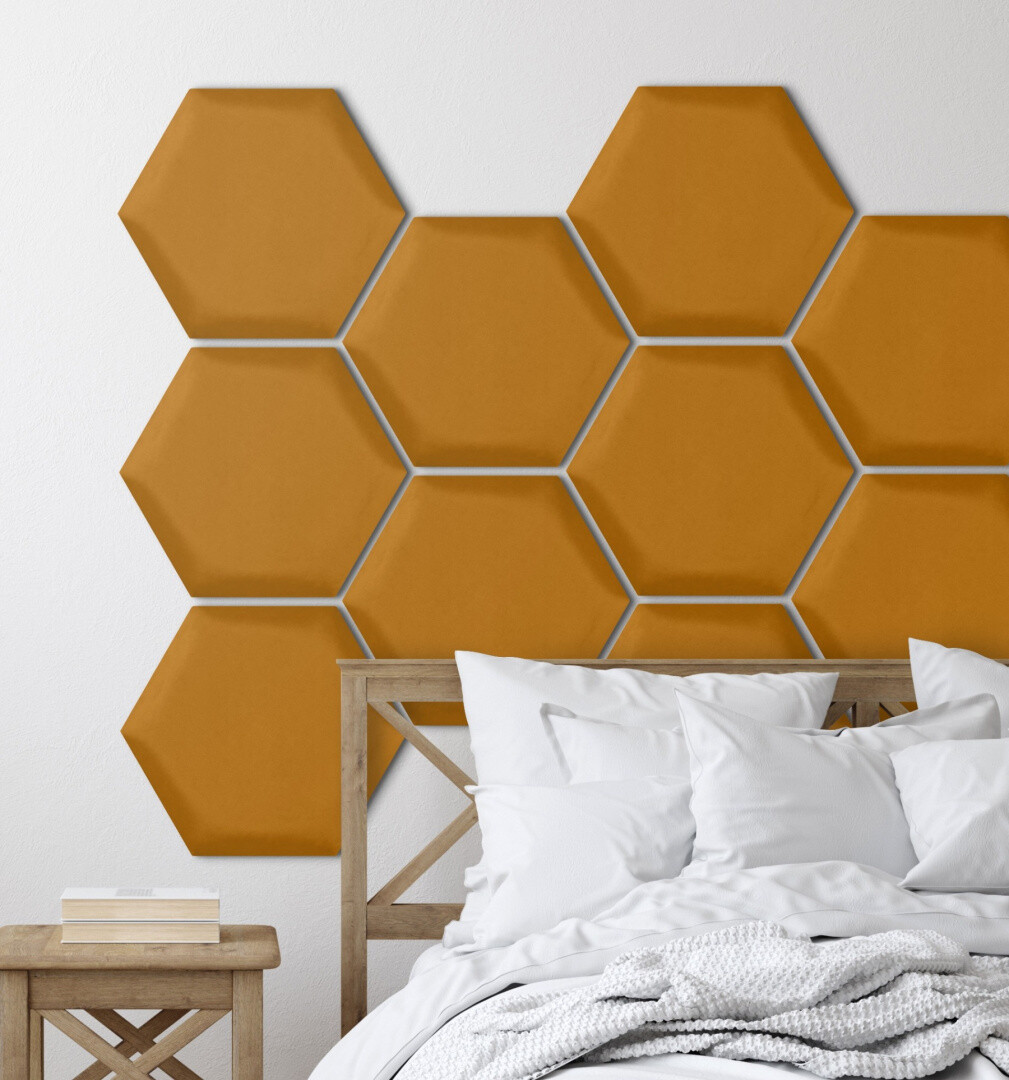 Pehmeä seinäpaneeli hexagon - Paris SINAPPI - 30x26cm