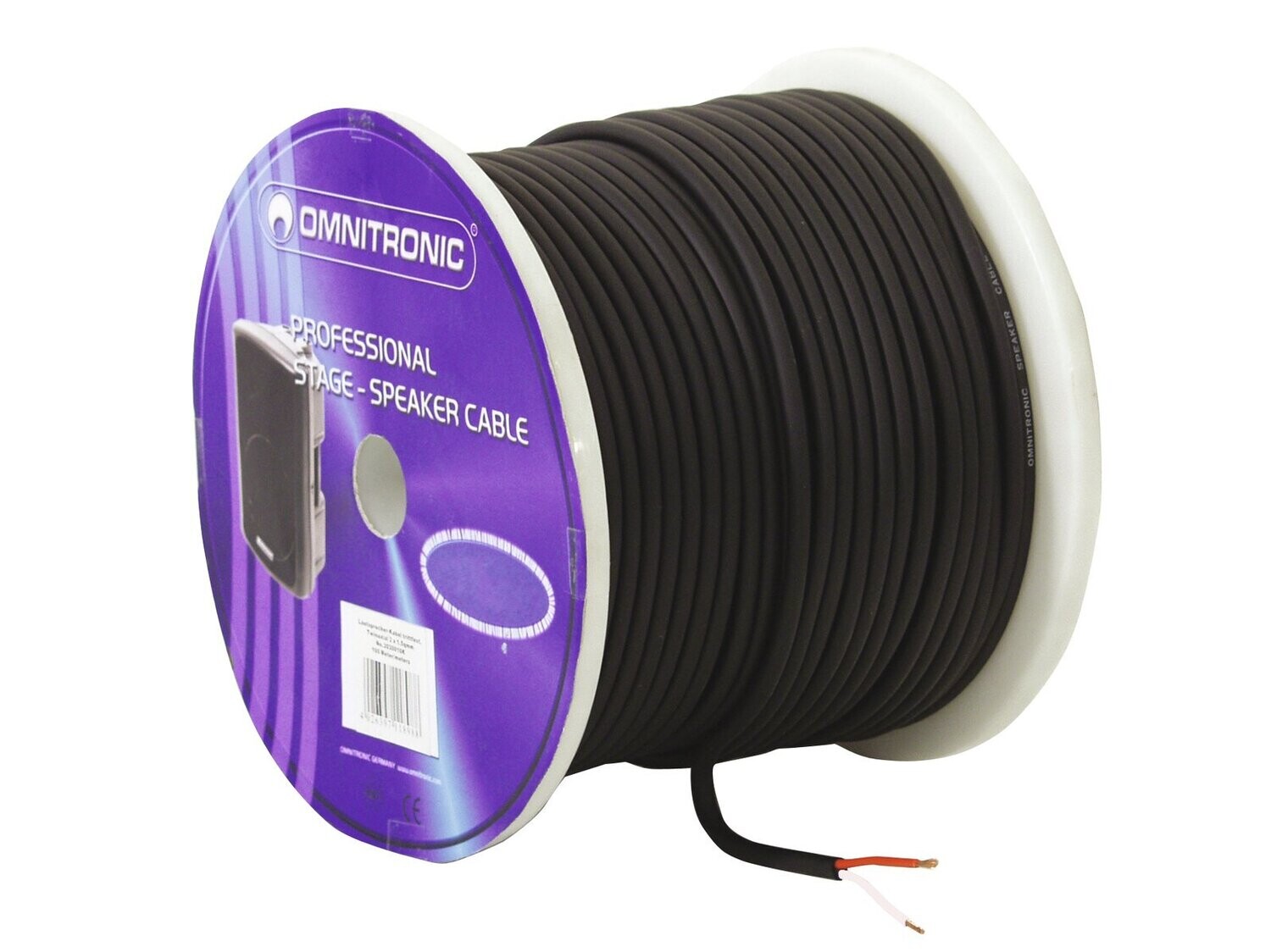 OMNITRONIC kaiutinkaapeli 2x1,5mm² 100m - luistamaton