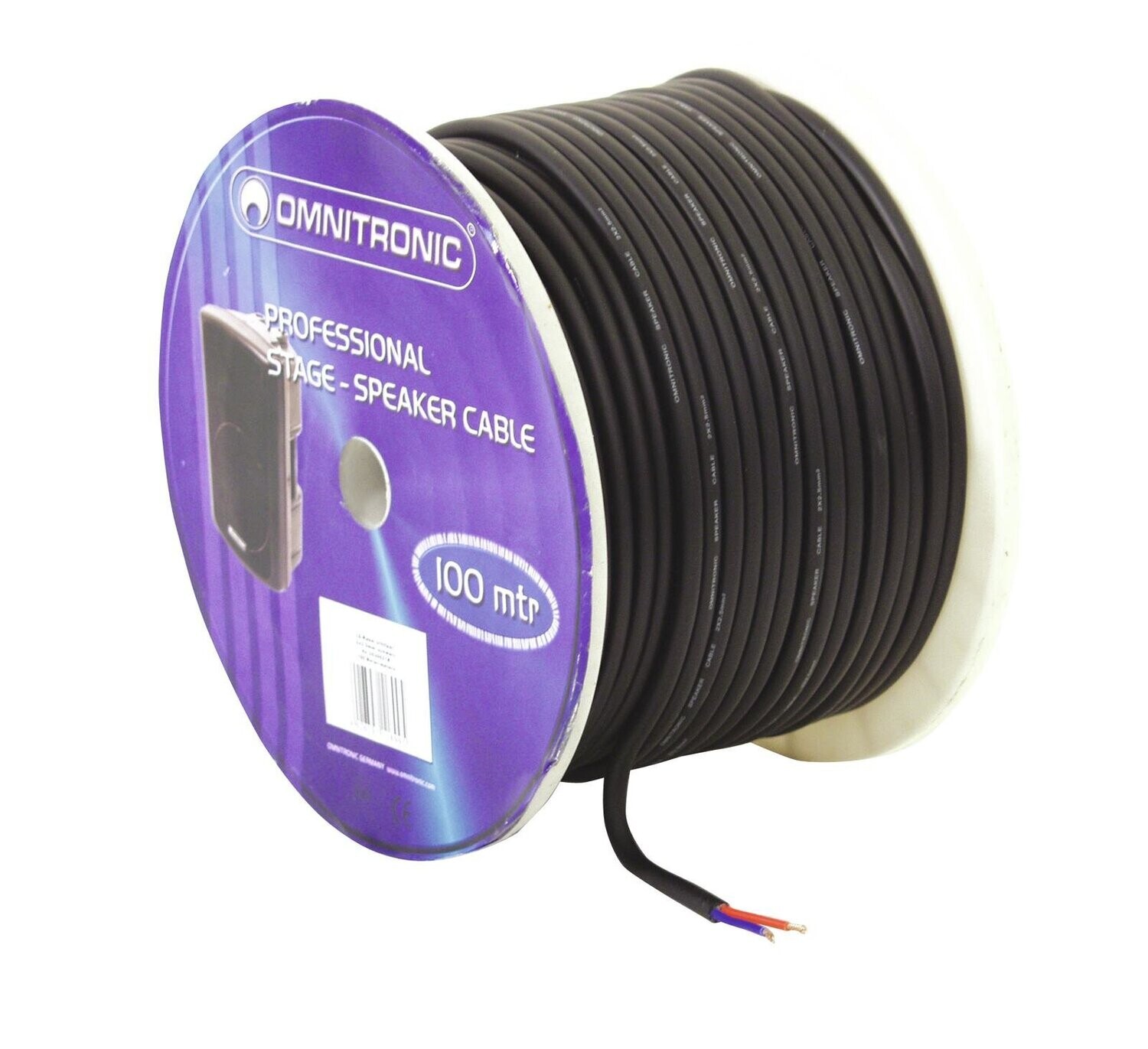 OMNITRONIC kaiutinkaapeli 2x2,5mm² 100m - luistamaton