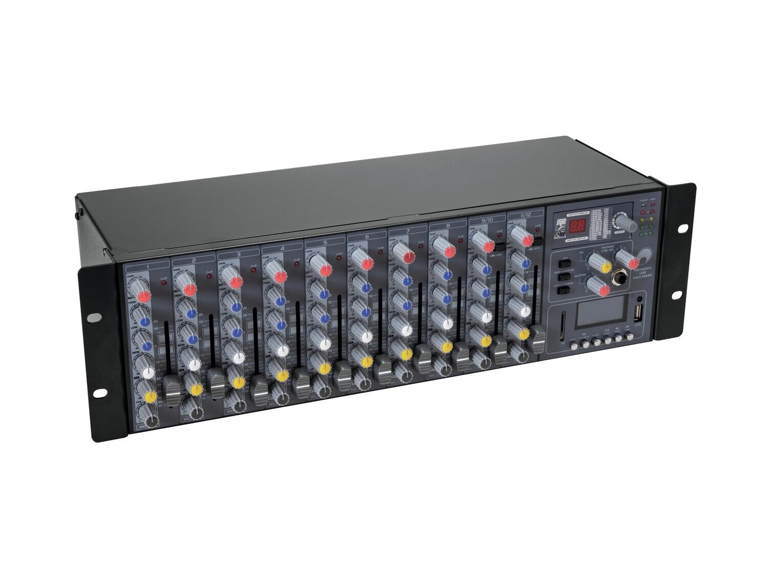 OMNITRONIC RM-1422FX USB-räkkimikseri