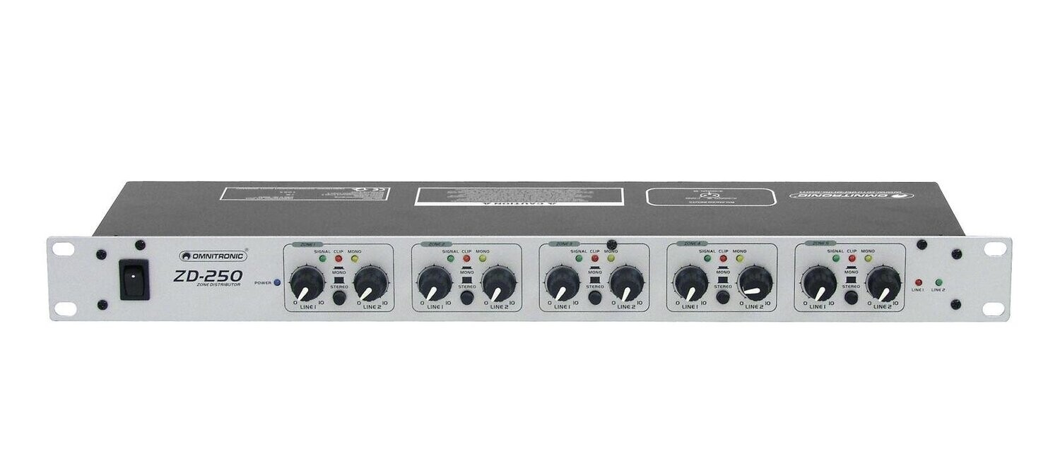 OMNITRONIC ZD-250 vyöhykejakaja