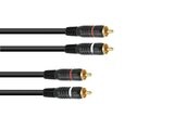 OMNITRONIC RCA-kaapeli 2x2RCA - 0,3m