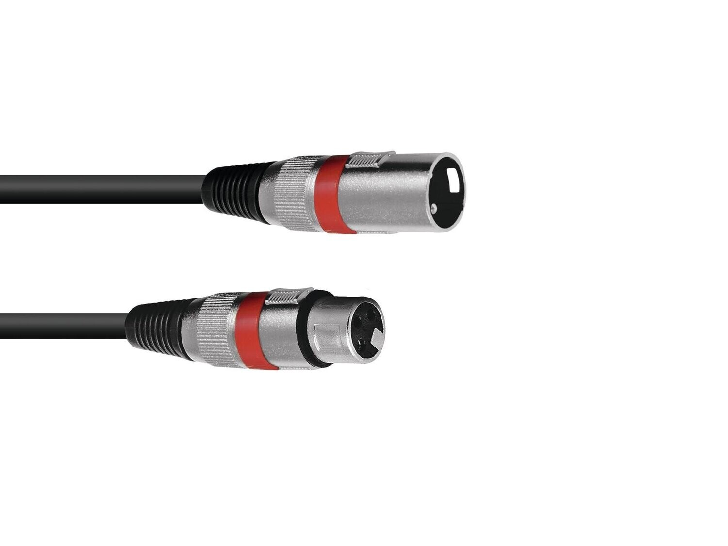 OMNITRONIC XLR-kaapeli 3-napainen 1m musta/rt