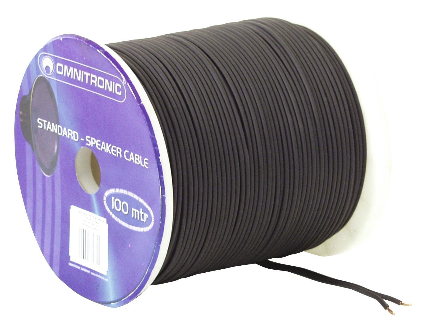 OMNITRONIC kaiutinkaapeli 2x1,5mm² 100m - musta