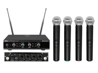 Langaton OMNITRONIC UHF-E4 mikrofonijärjestelmä 518.7/520.9/523.1/525.3MHz