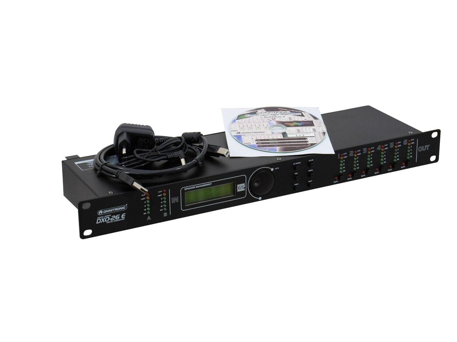 Omnitronic DXO-26E Digital controller - Digitaalinen jakosuodin - 6 ulostuloa
