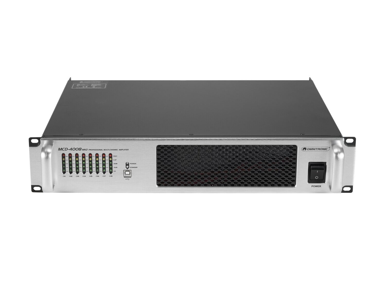 OMNITRONIC MCD-4008 MK2 8-kanavainen vahvistin