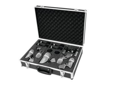 OMNITRONIC MIC 77-7LMH rumpumikrofonisarja - 7 osainen setti