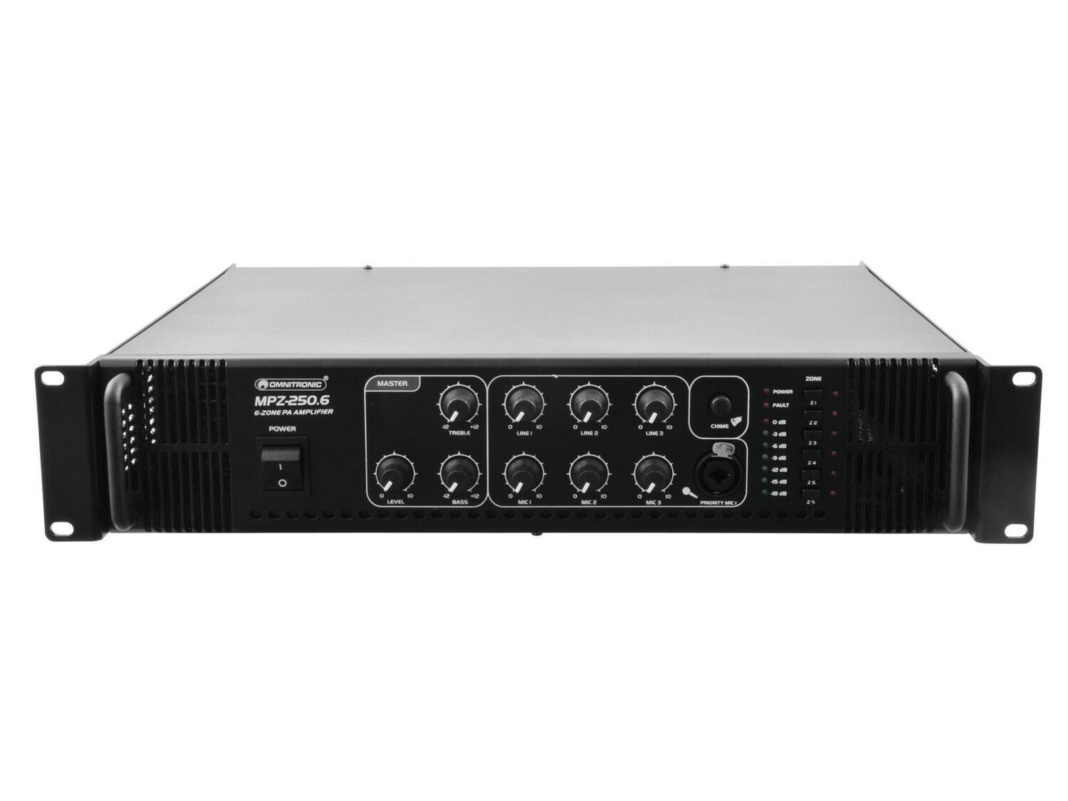 OMNITRONIC MPZ-250.6 miksausvahvistin