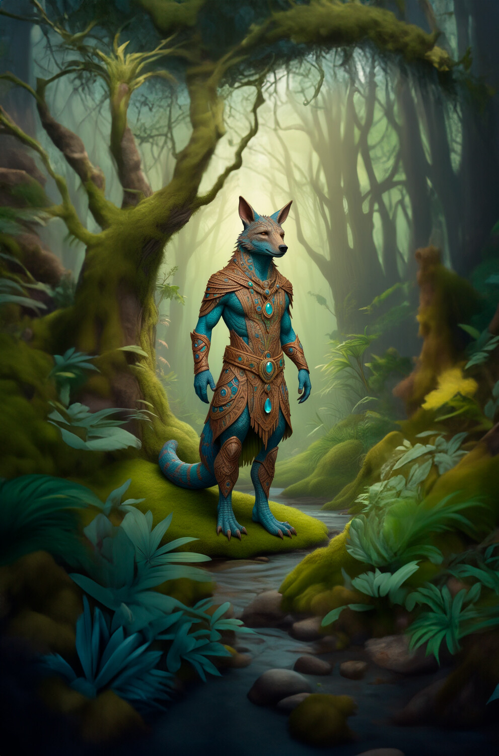 Canvastaulu - Metsän häntäsoturi - useita kokoja