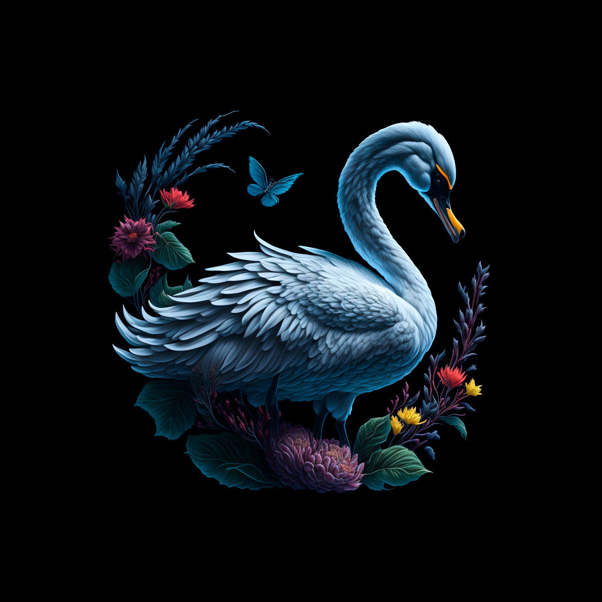 Canvastaulu - Mustajoutsen 3 - useita kokoja