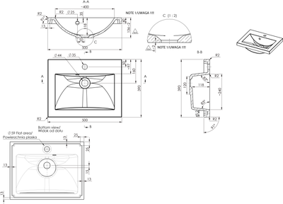 CLEVER 500 valumarmoriallas - L502 x S390mm