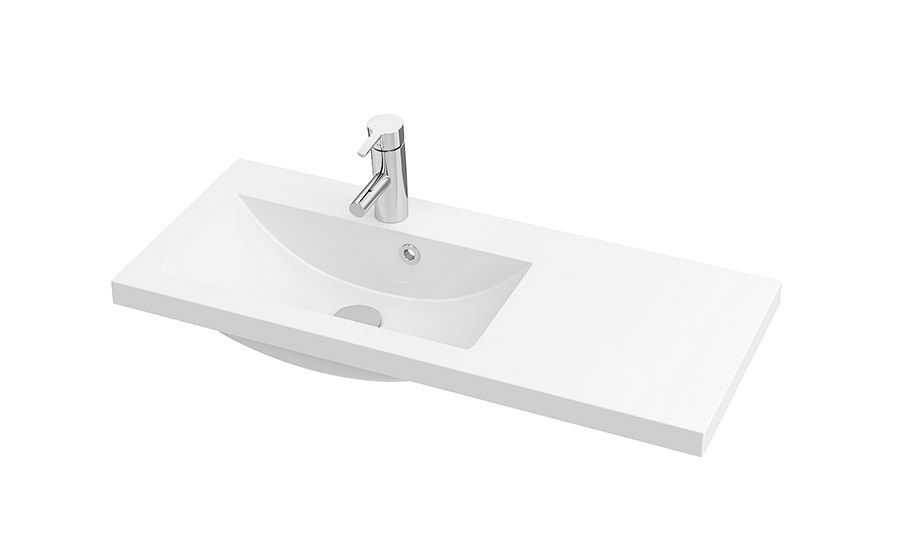 CLEVER 900 L (vasen) valumarmoriallas - L902 x S390mm