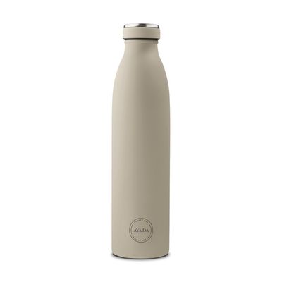 AYA&IDA teräsjuomapullo 750ml, Cream Beige Iso juomapullo lapselle