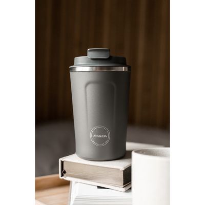 Aya&Ida Cup2Go termosmuki 380ml, Dark Grey Ekologinen termosmuki
