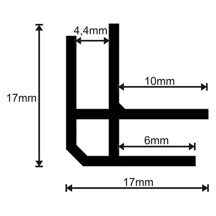 Alucobest kulmalista sisä-/ulkokulma RAL 9016 valkoinen - 500mm