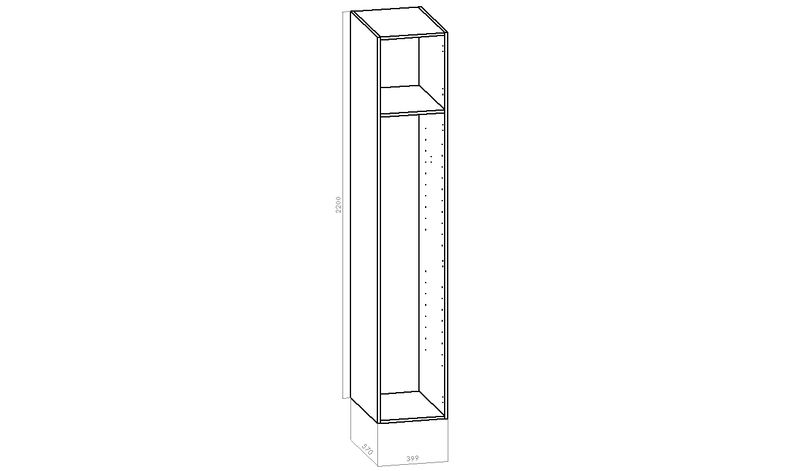 Kalusterunko - Komero -  L 400mm / K2200mm / S570mm