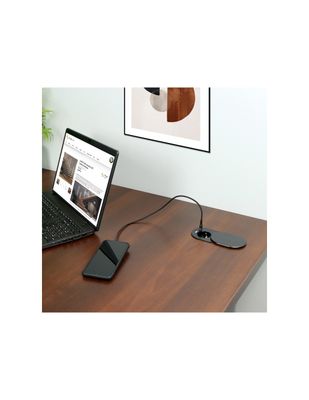 SOLINA SLIDE pistorasia USB A&amp;C -portilla - Musta
