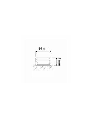 BasicLine LED-profiili - 1metri - Matta musta
