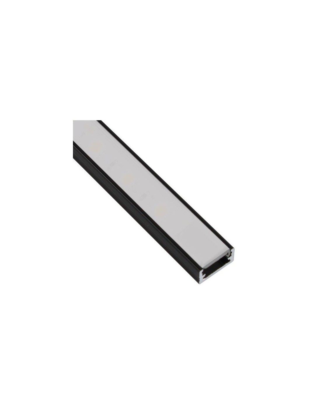 BasicLine LED-profiili - 2 metriä - Matta musta