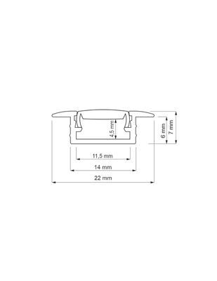 Uraprofiili BasicLine XL LED-nauhalle - 2 metriä - Kulta