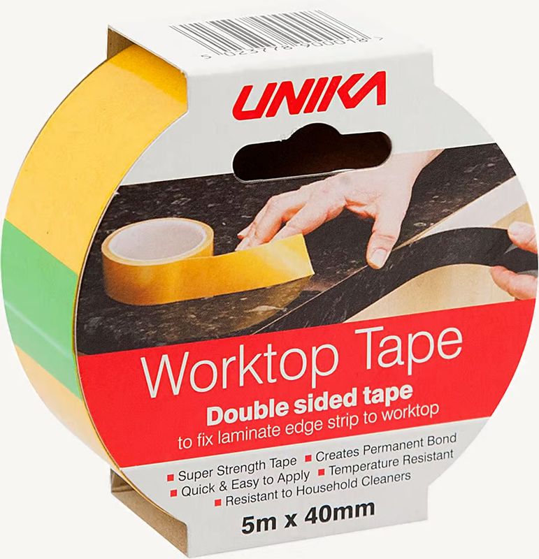 WorkTop Työtasoteippi - laminaattilistojen kiinnitykseen - 40mm x 5 metriä