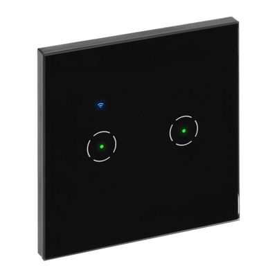 ​Wi-Fi Tuya Smart -valokatkaisija 2 painikkeella - musta lasi
