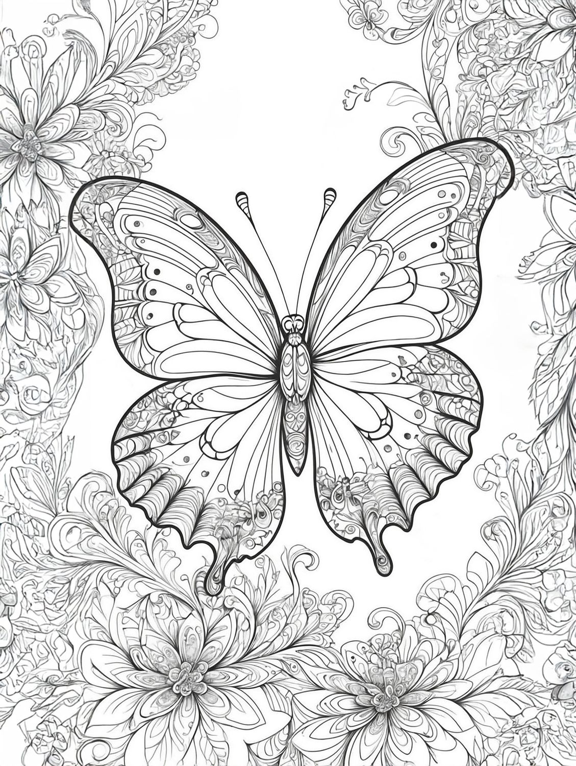 Värityskuva - väritystaulu - Neitoperhonen